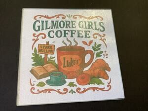 Gilmore Girls Coffee Cutting Board/Hot Trivet - Memorabilia  7.75" x 7.75"